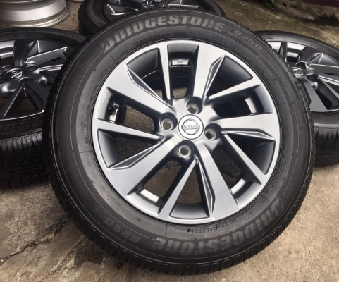 แม็กป้ายแดง Nissan Almera Sportech พร้อมยางป้ายแดง 185-65-15  Bridgestone