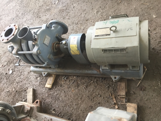 ขายปั้มน้ำมัลติสเตจยี่ห้อ EBARAเก่าญี่ป่นขนาด3ใบพัดขนาด4"x4"พร้อมมอเตอร์20แรงไฟ380vสภาพสวยมากๆ