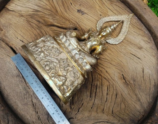 พระศรีอาริยะเมตตรัยโย เนื้อโลหะหล่อ ฐาน 7นิ้ว หน้าตัก 5นิ้ว สูง 14.5นิ้ว พระหิ้งพระบ้านไว้บูชาเพื่อความสิริมงคล