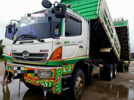 ขายด่วน HINO แม่ลูกดั้ม 344 ปี54 สภาพสวยพร้อมใช้งาน เครื่องเกียร์ดีเยี่ยม คัชชีสวย ยางเต็มทั้งแม่ลูก
