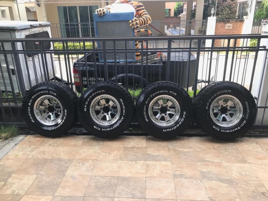 ขายล้อ ขอบ16x8et+13 6/139 แท้ญี่ปุ่น. พร้อมยางbf