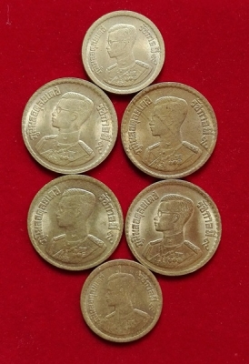 เหรียญ 10 สตางค์ 5 สตางค์ ปี 2500 จำนวน 6 เหรียญ 098-1861608