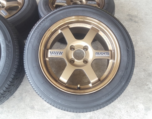 ล้อมือ2 TE37 ขอบ15 กว้าง7 4รู100 ยางปี15   4 ล้อ