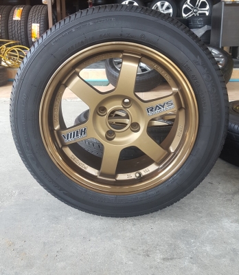 ล้อมือ2 TE37 ขอบ15 กว้าง7 4รู100 ยางปี15   4 ล้อ