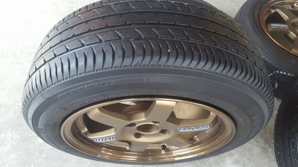 ล้อมือ2 TE37 ขอบ15 กว้าง7 4รู100 ยางปี15   4 ล้อ