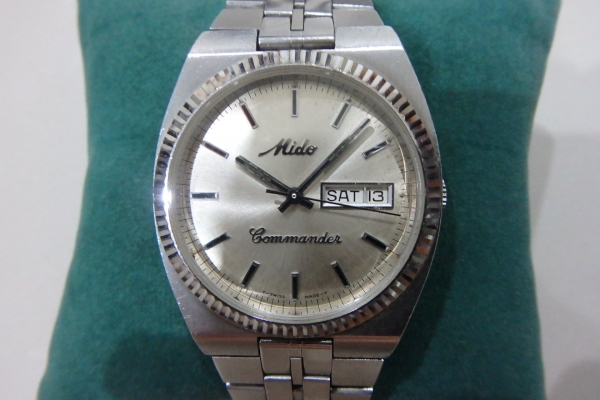 นาฬิกา Mido ชาย Auto รุ่น Commander 8017-1 เรือนเงิน ของแท้ สภาพดี ส่งฟรี
