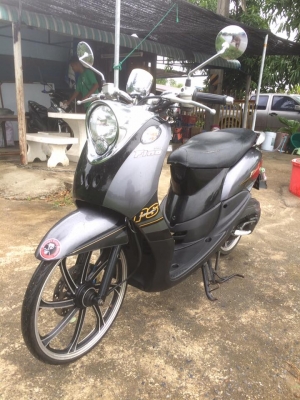 Yamaha Fino รถปี 2556 (ล้อแม็กซ์) สี เทา-ดำ เกย์แยก สวยๆราคาถูก พร้อมเล่มครับ