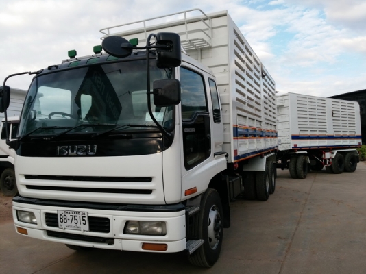 ขาย 10 ล้อ แม่ลูกพ่วง ISUZU GIGA เครื่อง 360 แรง กระบะ 7.20 เมตร ลูกพ่วง 7 เมตร รถเหมือนใหม่ป้ายแดง 