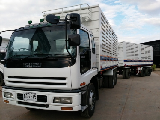 ขาย 10 ล้อ แม่ลูกพ่วง ISUZU GIGA เครื่อง 360 แรง กระบะ 7.20 เมตร ลูกพ่วง 7 เมตร รถเหมือนใหม่ป้ายแดง 