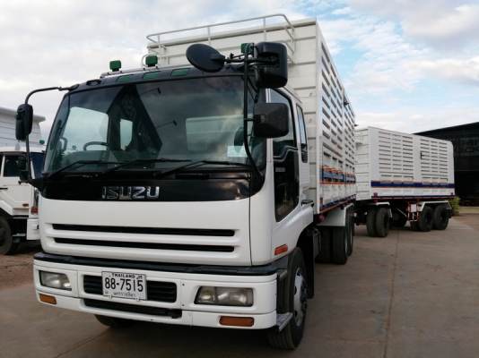 ขาย 10 ล้อ แม่ลูกพ่วง ISUZU GIGA เครื่อง 360 แรง กระบะ 7.20 เมตร ลูกพ่วง 7 เมตร รถเหมือนใหม่ป้ายแดง 