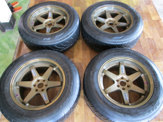 ล้อแม็ก TE37 ขอบ18 6รู114 พร้อมยาง ใส่ นาวาร่า