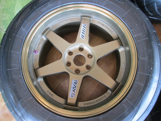 ล้อแม็ก TE37 ขอบ18 6รู114 พร้อมยาง ใส่ นาวาร่า