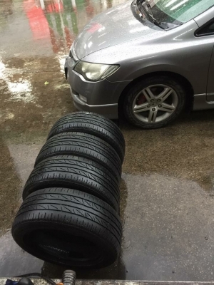 ยาง Firestone 205 55 16 ปี16 ดอกเต็ม ไม่มีปะ ใช้ยาว ราคาไม่แพง