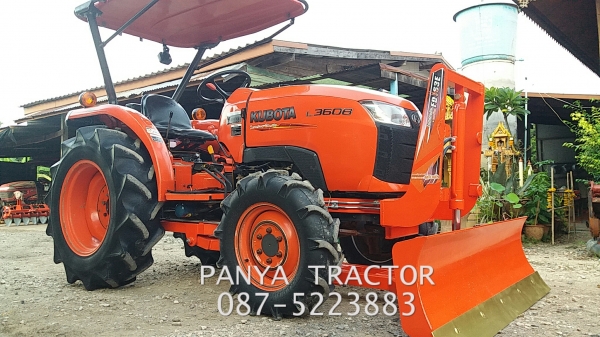 รถเข้าใหม่#ปัญญาแทรคเตอร์..จัดมาให้ครับ ด่วน 295,000 บาท.คูโบต้าL3608 ใบมีดคานล่างFD163 พร้อม ผานพรวน6&times;22CMT สภาพพร้อมใช้