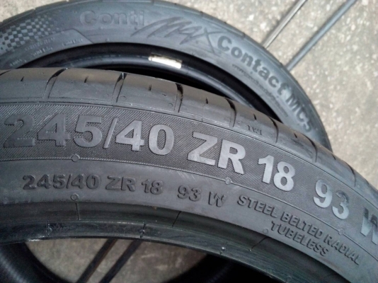 245/40R18 CONTINENTAL CONTACK CT5 ปี15 มี 2 เส้น tel. 081-427-3941 245/40R18 CONTINENTAL CONTACK CT5 ปี15 มี 2 เส้น tel. 081-427-3941