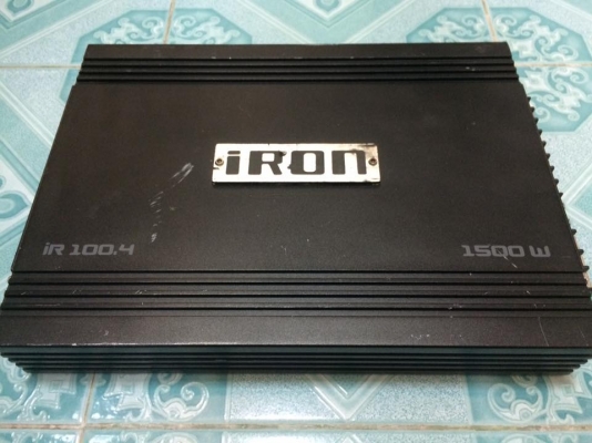 แอมป์4ch IRON มือสองสภาพดี ใช้งานปกติเสียงดีมาก ขับกลางแหลมอย่างละ4-6ดอกได้ ขาย 1050 บาท