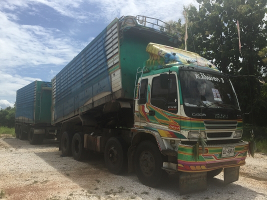 ขายรถบรรทุก  10 ล้อ 2 เพลา พ่วงแม่ลูก ดั้ม มี 2 พ่วง