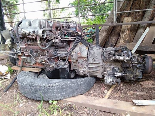 ขายเครื่องอีซูสุ 6HL 205 แรงม้า พร้อมเกียร์ พร้อมใบคุม