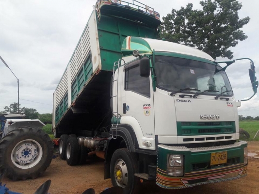 Isuzu 360 แรง ปี 55 ดัมพ์คอกเกษตร มีระบบลากพ่วง สวยเดิมพร้อมใช้งาน