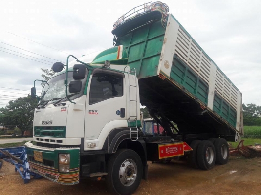 Isuzu 360 แรง ปี 55 ดัมพ์คอกเกษตร มีระบบลากพ่วง สวยเดิมพร้อมใช้งาน
