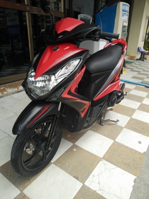 หัวฉีดรุ่นใหม่ Mio 125i GTX สีดำแดง ปลายปี 2555 (ล้อแม็กซ์แท้)ขับหล่อสปอร์ต