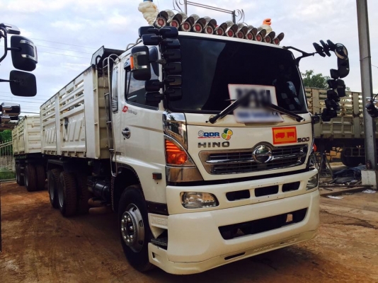 รถพ่วง Hino mega 344 แรง ปี 56 ดัมพ์แม่ลูกสามเพลาแท้ สวยเดิมราคาไม่แพง