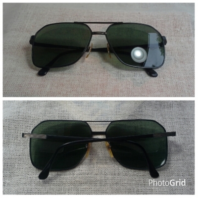 แว่นตาอเมริกันแฮนด์เมด ยุค &#039;80s  &#039;ราชสีห์ดำ - นักบิน&#039;  โมเดล &#039;นักบิน&#039; สุดเท่  Vintage ROCHESTER handmade in USA  บิ๊กไซซ์!  หล่อใหญ่!