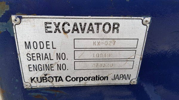 ขายด่วนรถแบคโฮKUBOTAคูโบต้าKX27เทียบเท่าPC30เครื่องคูโบต้า3สูบคอลโทนสั้นดีปั่มแรงรถนอกเพิ่งนำเข้ามาใหม่ยังไม่เคยใช้งานในเมืองไทยเลย