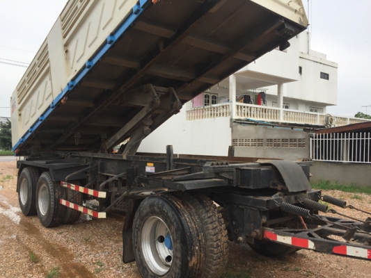 ขายรถพ่วง HINO 380แรง ซีรีส์500 ปี 58 เลขไมล์ 130,xxx ดั้มพ์สามมิตร สภาพเดิมๆ