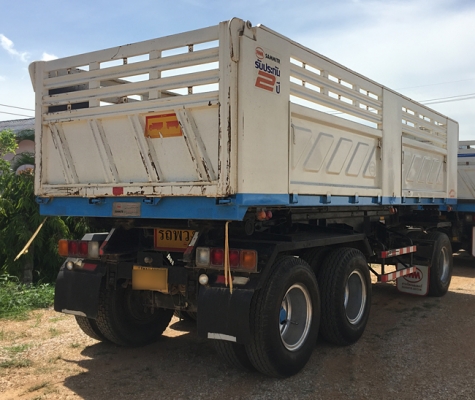 ขายรถพ่วง HINO 380แรง ซีรีส์500 ปี 58 เลขไมล์ 130,xxx ดั้มพ์สามมิตร สภาพเดิมๆ