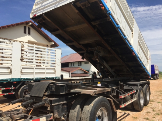 ขายรถพ่วง HINO 380แรง ซีรีส์500 ปี 58 เลขไมล์ 130,xxx ดั้มพ์สามมิตร สภาพเดิมๆ