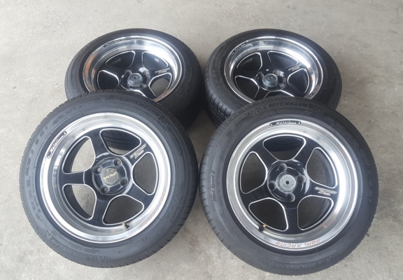 ขายล้อมือ2 WELD ขอบ15 4รู100 หน้า8พร้อมยาง 4 ล้อ