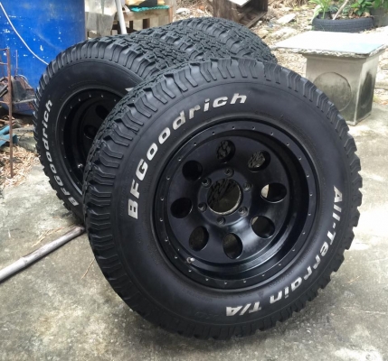ล้อLenso หยดน้ำ16x9 off 0 ยางBF All-Terrain 265/70/16 Made in USA