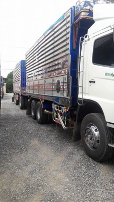 พ่วง 22 ล้อ HINO 344 ปี 53 เบรคน้ำมัน กระบะมิเนียม -ดั้ม อู่โชคชัย บรรทุกของได้ 30,200 กก. พร้อมใช้ ราคา 2.4 ล้าน ต่อรอง