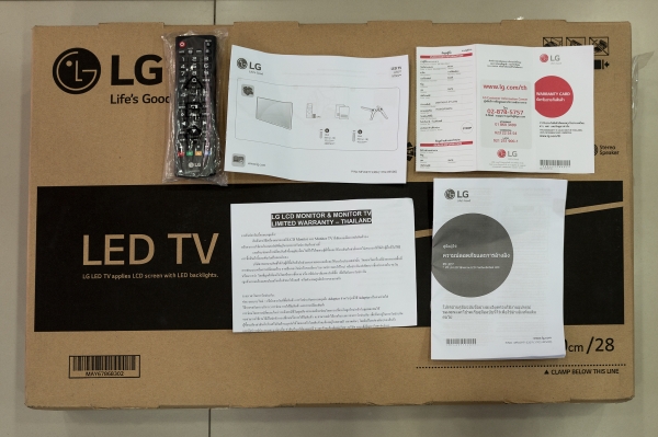 LED Digital TV LG รุ่น 28MT49VF ขนาด 28 นิ้ว สภาพใหม่มาก มีประกันศูนย์ เพิ่งผลิต 05/2017