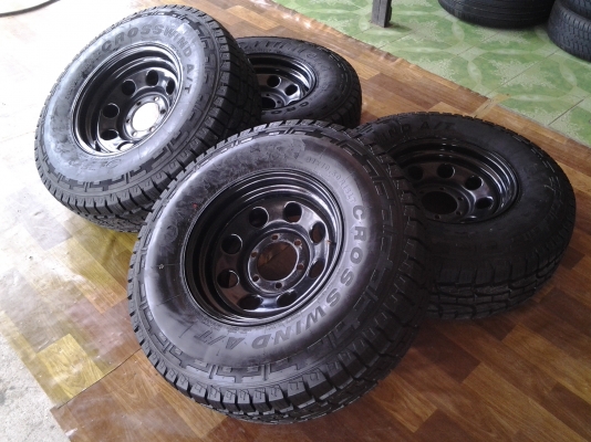 ล้อกะทะออฟโรดขอบ15  6รู139 พร้อมยางใหม่