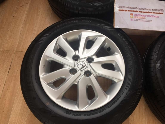 ล้อแม็ก Honda mobilio ขอบ15 ใหม่ๆ พร้อมยาง dunlop 185 65 15 ปี 16