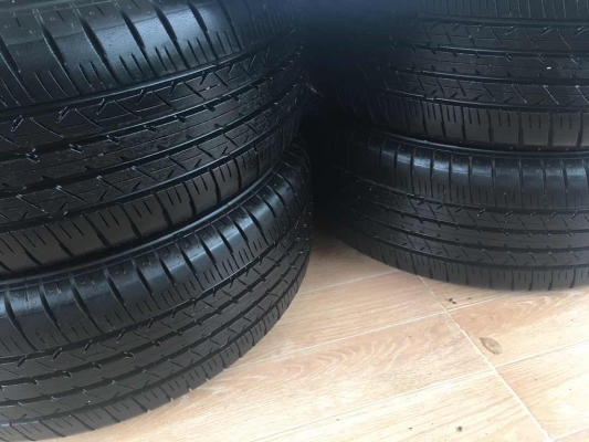 ล้อแม็กซ์ Vios Top ขอบ 16 สีรมดำ พร้อมยาง บริดโตน 195/50/16 ปี 13 ดอกเต็มๆ