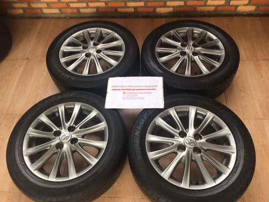 ล้อแม็กซ์ Vios 12 ก้าน สีรมดำ พร้อมยาง Dunlop 185/60/15 ปี 12
