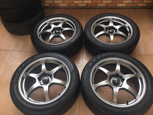 ล้อแม็กซ์ Lenso ขอบ 17 5 รู 114 พร้อมยาง 215/50/17 สภาพพอใช้ ล้อแม็กซ์ Lenso ขอบ 17 5 รู 114 พร้อมยาง 215/50/17 สภาพพอใช้