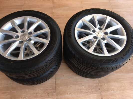 ล้อแม็กซ์ Civic 16 ถอดป้ายแดง ยาง 215 55 16 ปี 17 ตุ่มหน้ายังอยู่