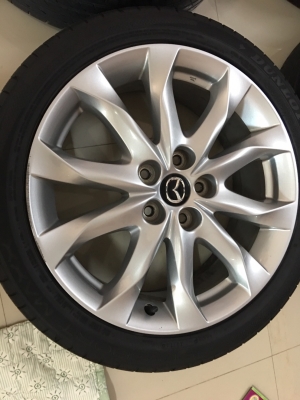 ล้อแม็กซ์มาสด้า 3 พร้อมยาง Dunlop 215 45 18 ปี 14