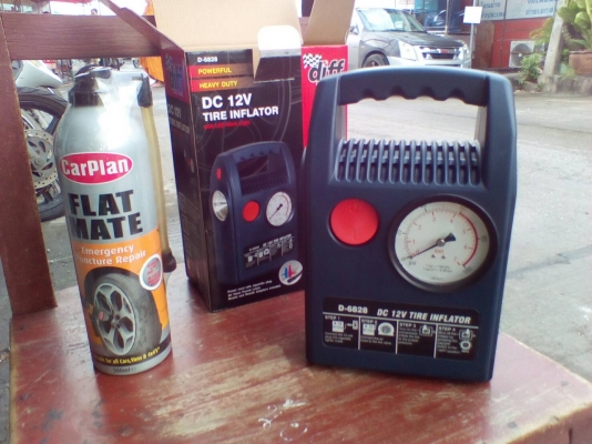 ปั๊มลมยาง+น้ำยาเคลือบยางฉุกเฉิน