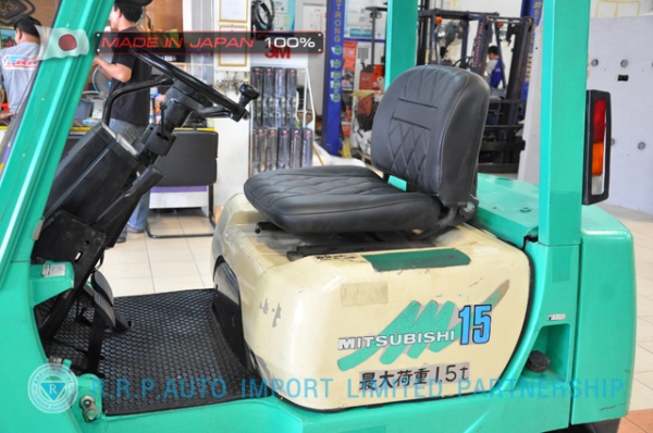 ขายรถโฟล์คลิฟท์มือสอง MITSUBISHI รุ่น FG15-51923 นำเข้าจากประเทศญี่ปุ่น 100\% ไม่เคยใช้งานในไทย