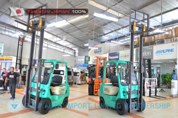 ขายรถโฟล์คลิฟท์มือสอง MITSUBISHI รุ่น FG15-51923 นำเข้าจากประเทศญี่ปุ่น 100\% ไม่เคยใช้งานในไทย