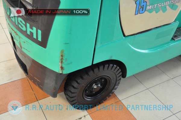 ขายรถโฟล์คลิฟท์มือสอง MITSUBISHI รุ่น FG15-51923 นำเข้าจากประเทศญี่ปุ่น 100\% ไม่เคยใช้งานในไทย