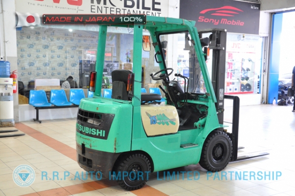 ขายรถโฟล์คลิฟท์มือสอง MITSUBISHI รุ่น FG15-51923 นำเข้าจากประเทศญี่ปุ่น 100\% ไม่เคยใช้งานในไทย