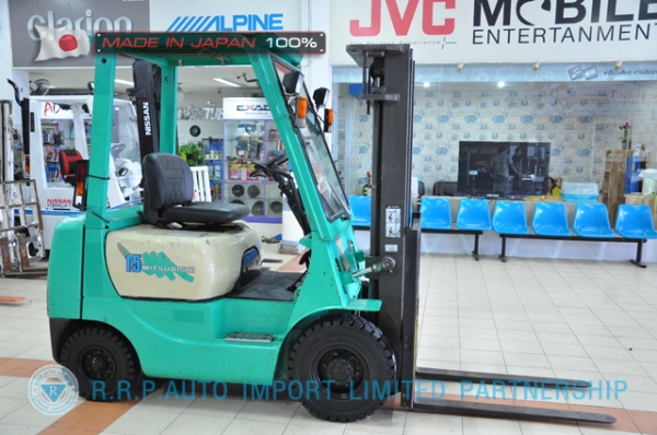 ขายรถโฟล์คลิฟท์มือสอง MITSUBISHI รุ่น FG15-51923 นำเข้าจากประเทศญี่ปุ่น 100\% ไม่เคยใช้งานในไทย