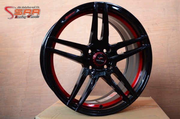 ล้อแม็กซ์ YACHIYODA SX-4 ขอบ17 4H100 สีดำตัดขอบแดง ล้อแม็กซ์ YACHIYODA SX-4 ขอบ17 4H100 สีดำตัดขอบแดง