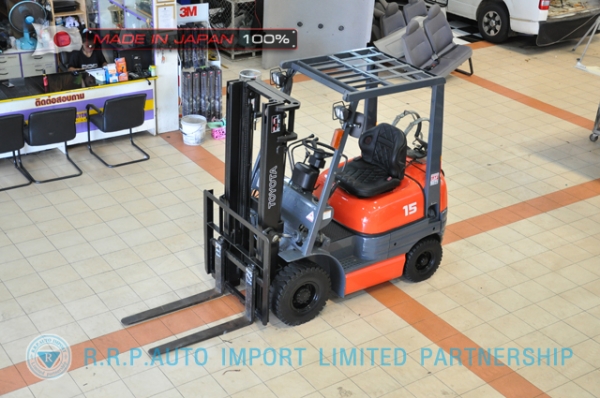 ขายรถโฟล์คลิฟท์มือสอง TOYOTA รุ่น 6FG15-31902 นำเข้าจากประเทศญี่ปุ่น 100\% ไม่เคยใช้งานในไทย